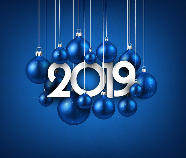 2019年节日吊饰球ai矢量模版下载