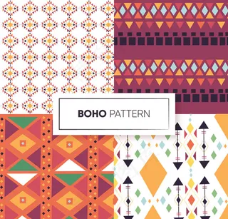 波西米亚风无缝背景