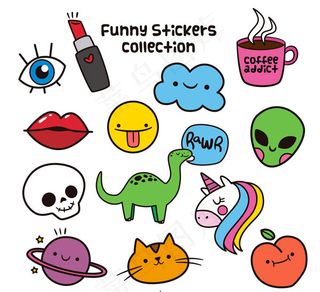 可爱元素贴纸