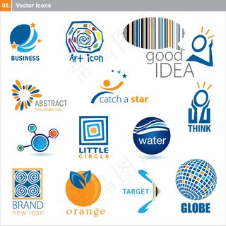 炫彩科技图标,免抠元素,背景元素