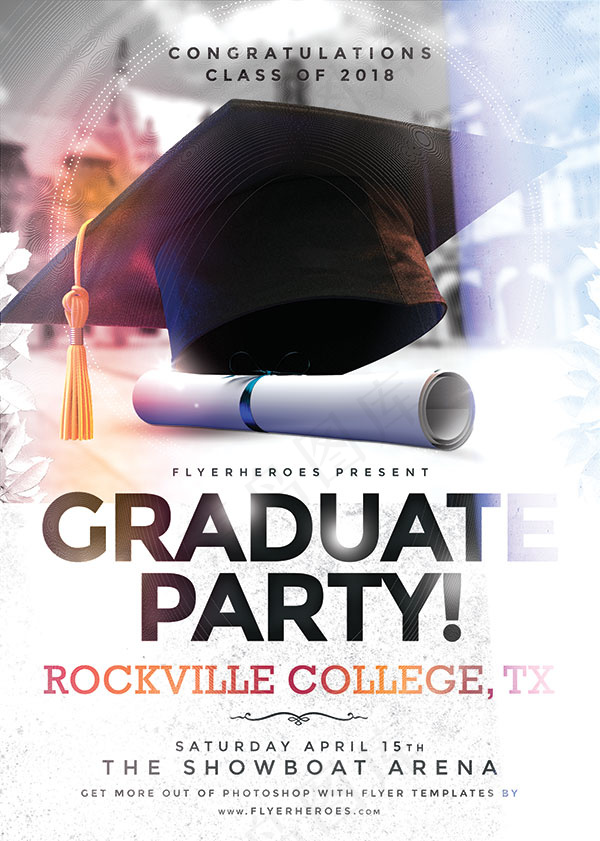 毕业晚会派对海报