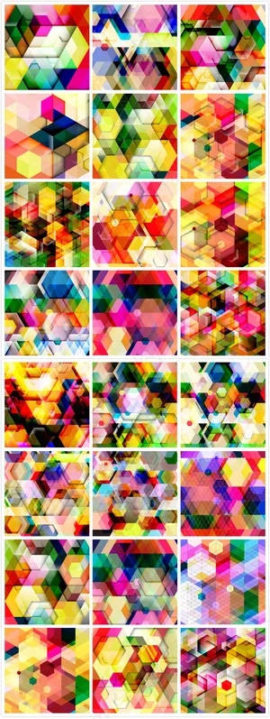 六边形组合背景