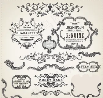 欧式藤蔓花纹边框