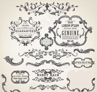 欧式藤蔓花纹边框