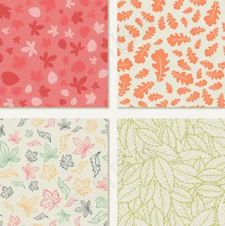 秋季叶子无缝背景