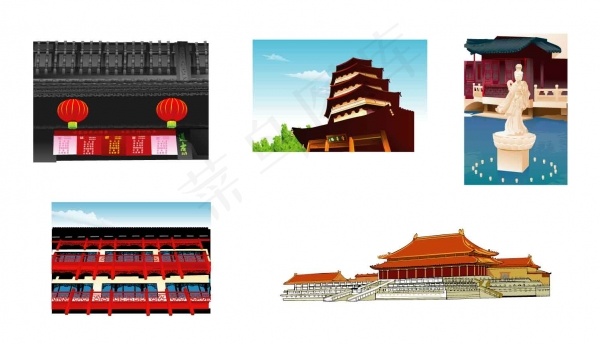 矢量北京建筑ai矢量模版下载