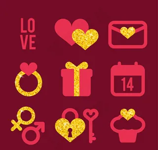 情人节元素矢量