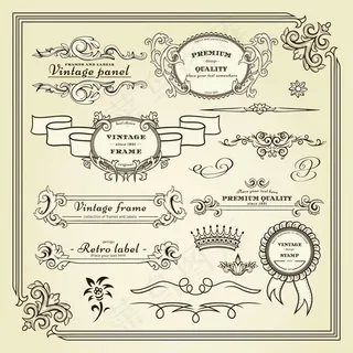 欧式花纹装饰边框