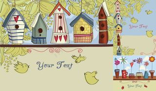 可爱的房子花朵