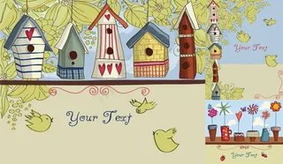 可爱的房子花朵