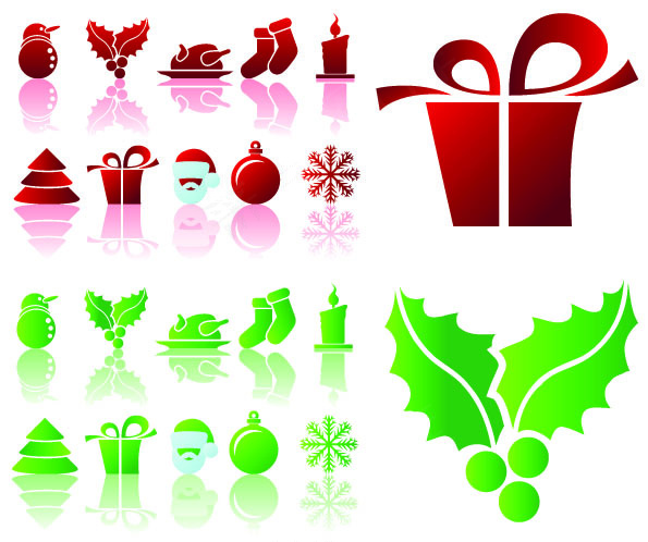 简约圣诞节图标