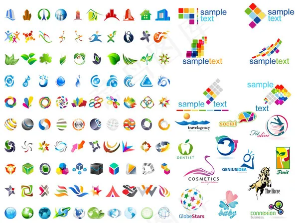 箭头立方体标志eps,ai矢量模版下载