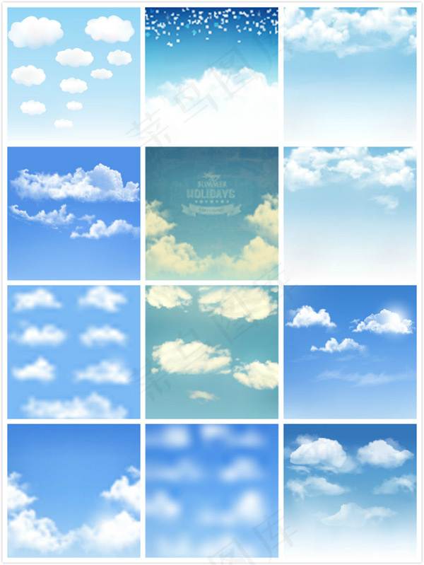 美丽的白色云朵