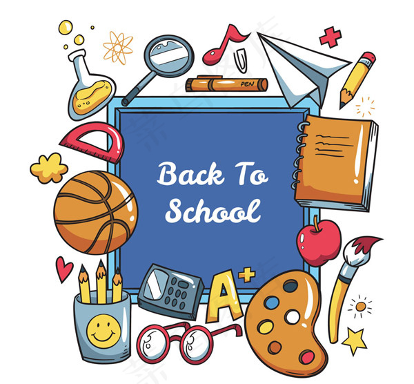 卡通校园元素