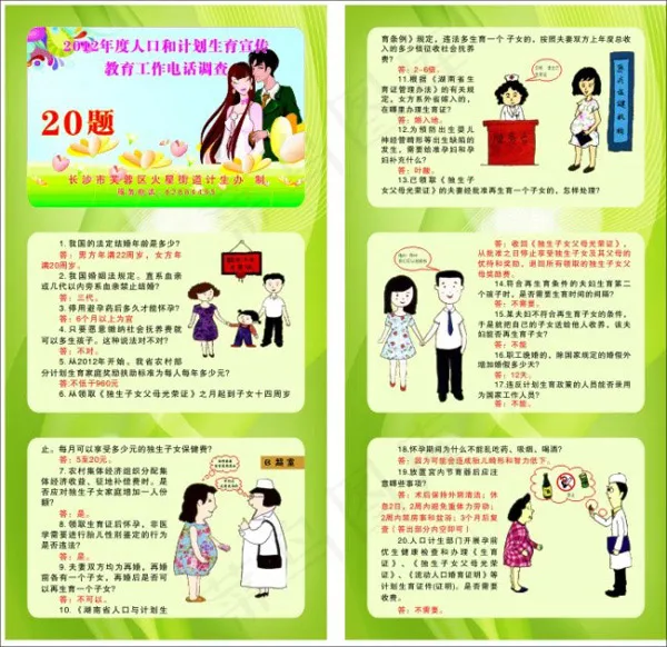 计生20题宣传栏cdr矢量模版下载