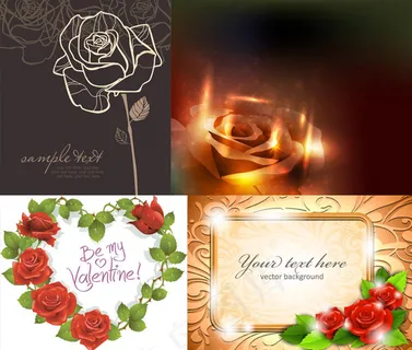 玫瑰花与玫瑰心形