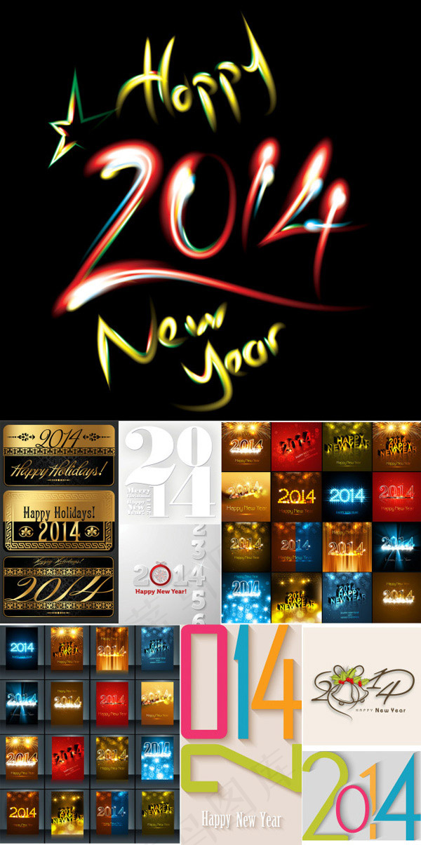 2014字体设计(9X9)eps,ai矢量模版下载