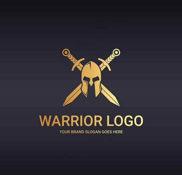 战士面具宝剑logoeps,ai矢量模版下载