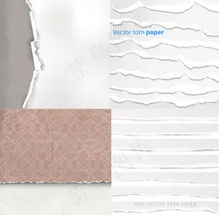 撕破的纸张矢量