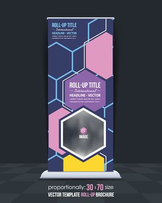 缤纷元素易拉宝