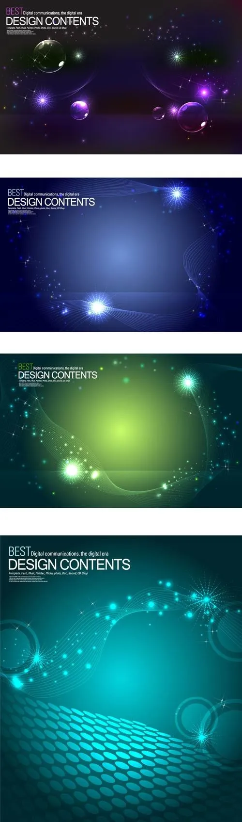 梦幻星空光斑eps,ai矢量模版下载