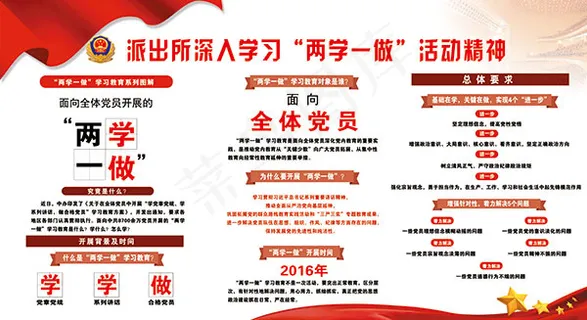 两学一做展板