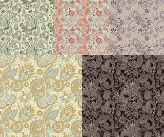 漂亮手绘花纹,背景元素