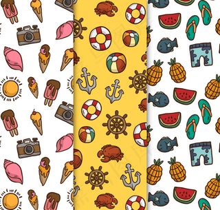 夏季度假元素背景