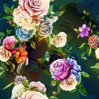 多彩手绘花朵背景 多彩手绘花朵背景