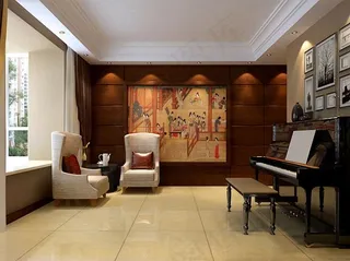 钢琴休闲厅模型