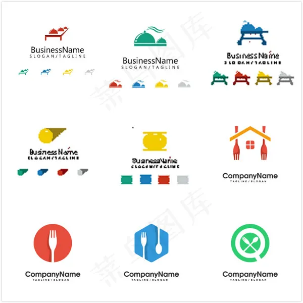 餐饮LOGO矢量eps,ai矢量模版下载