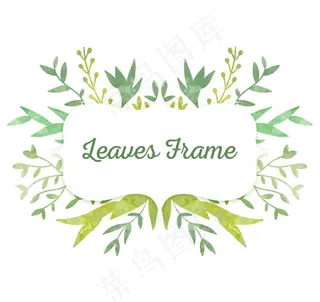 绿色树叶框架