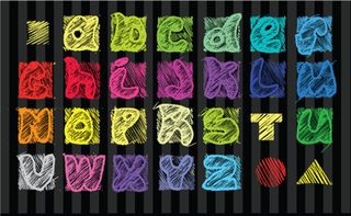 粉笔效果字母