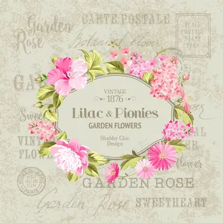 鲜花边框婚礼请柬