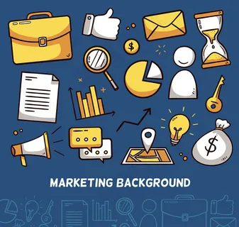 彩绘市场营销元素