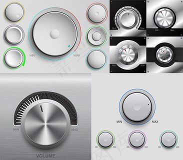 金属音量调节按钮