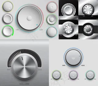 金属音量调节按钮