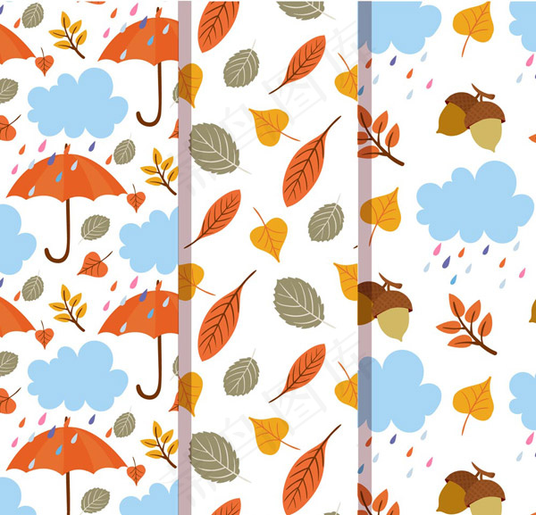 秋季元素无缝背景