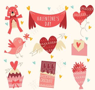 红色情人节元素