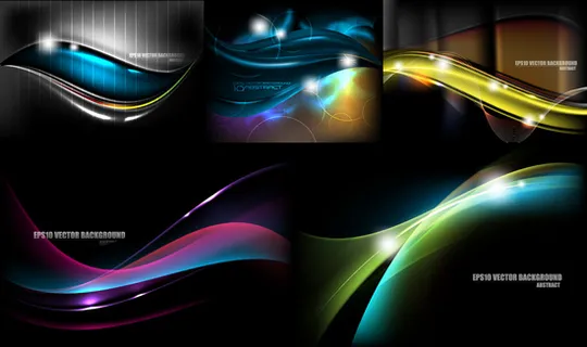 绚丽波浪背景,背景元素