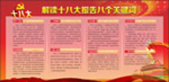 十八大报告宣传栏