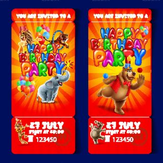 卡通邀请卡矢量