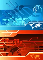 矢量电路图剪影eps,ai矢量模版下载