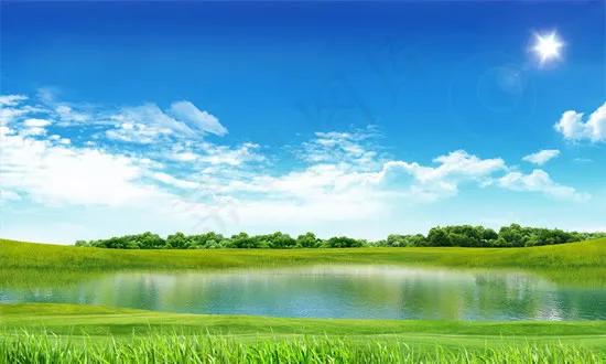 草原湖泊风光
