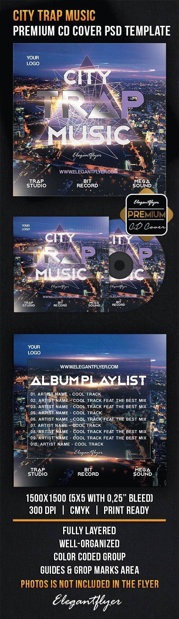 优质音乐CD包装psd模版下载