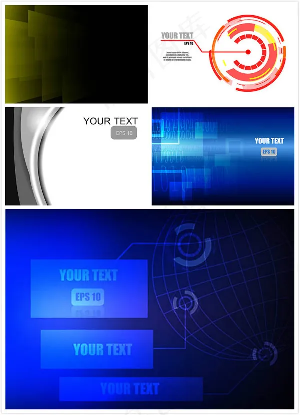 商务科技抽象背景eps,ai矢量模版下载