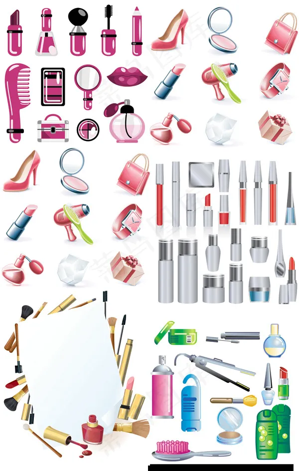 日常化妆品eps,ai矢量模版下载