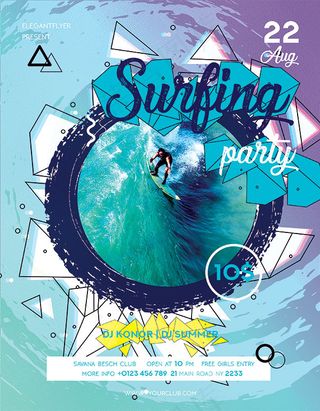 冲浪派对海报