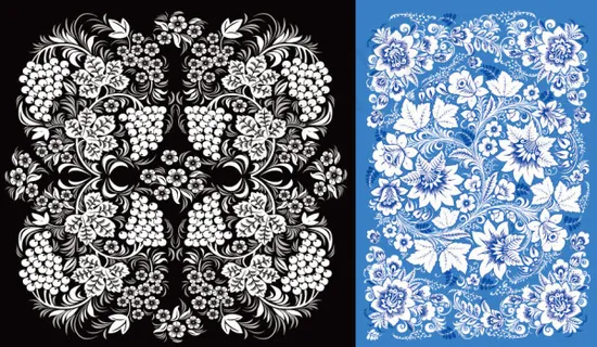 漂亮的花纹矢量