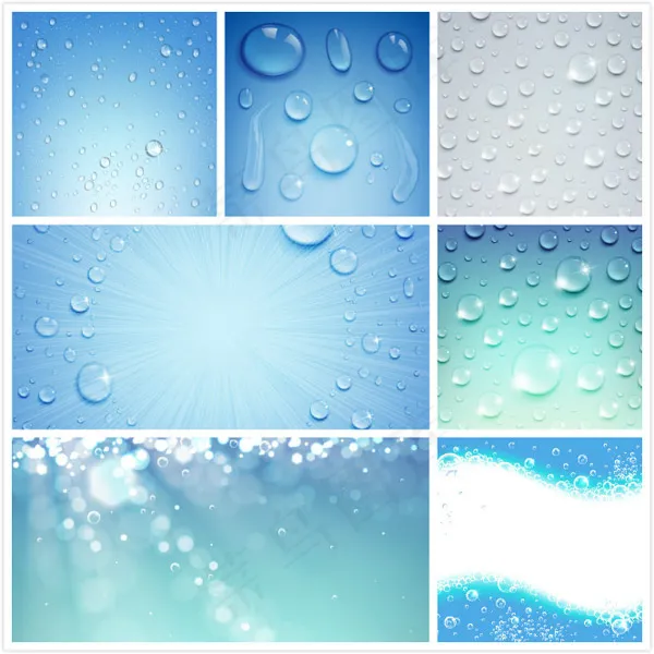水滴气泡背景eps,ai矢量模版下载